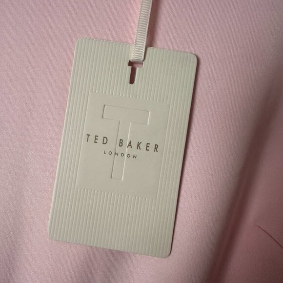 New Ted Baker London Rehanna Embroidered Cap Sleeve Skater Dress pink Size 8 - Picture 5 of 9